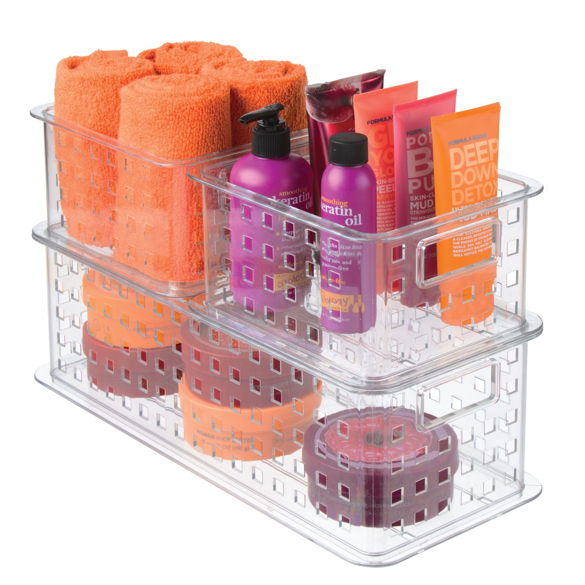 Spa Small Stacking Basket with Handles