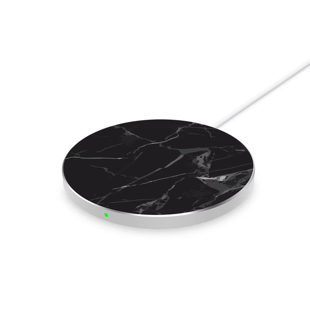 Black Marble Wireless Charging Pad