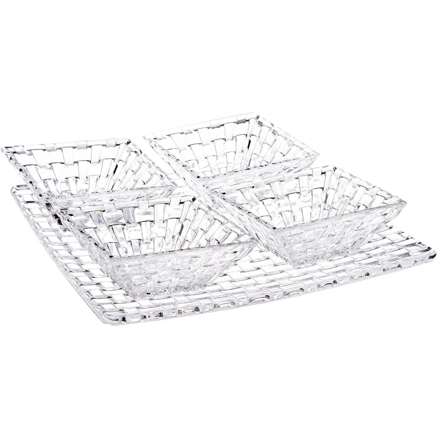 Bossa Nova Square condimento Bowls Transparente 11"