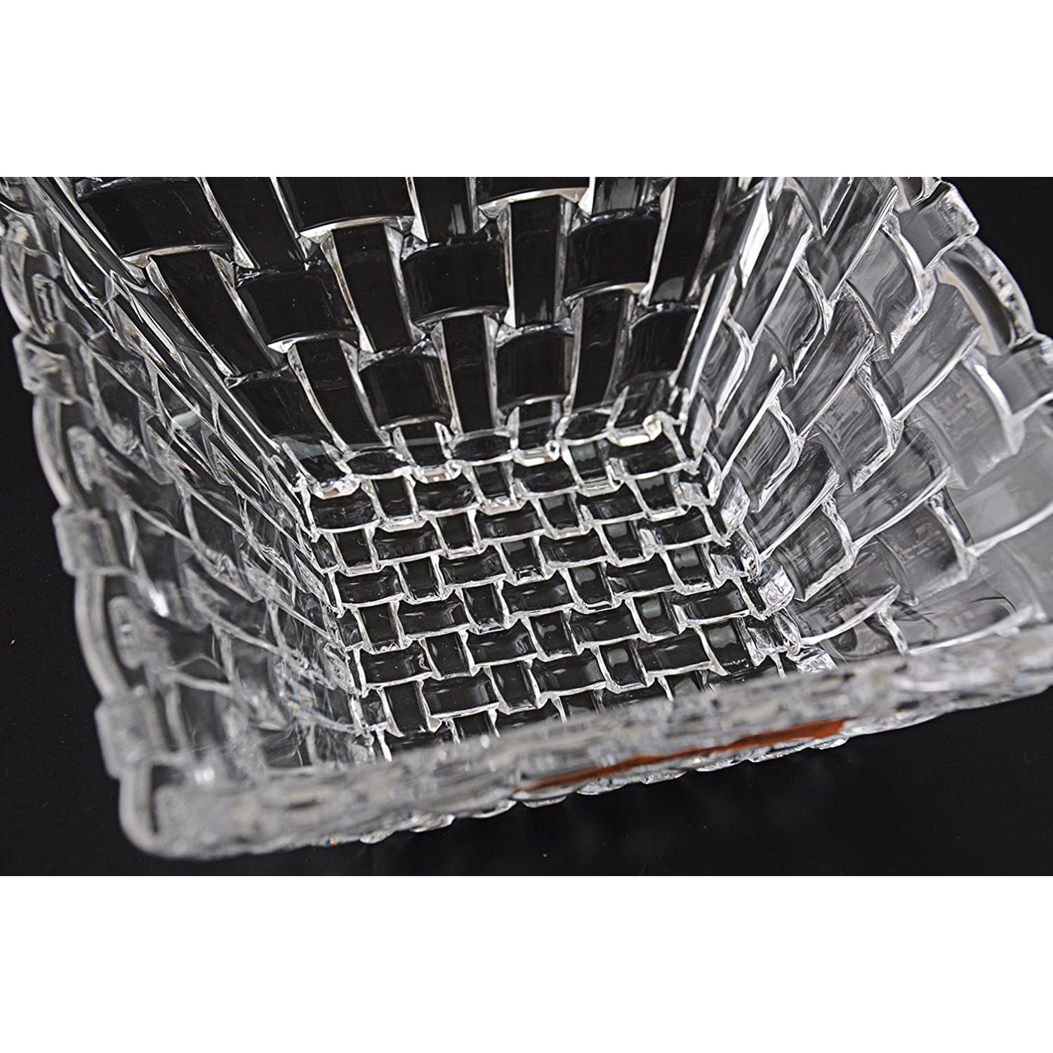 Bossa Nova Glass Plate and Square Serving Bowls  Set of 3 Clear