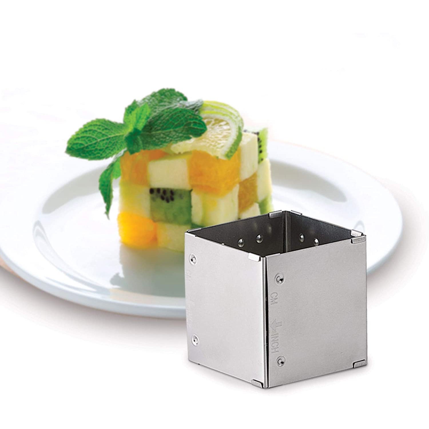 Adjustable Square-to-Rectangle Food Ring