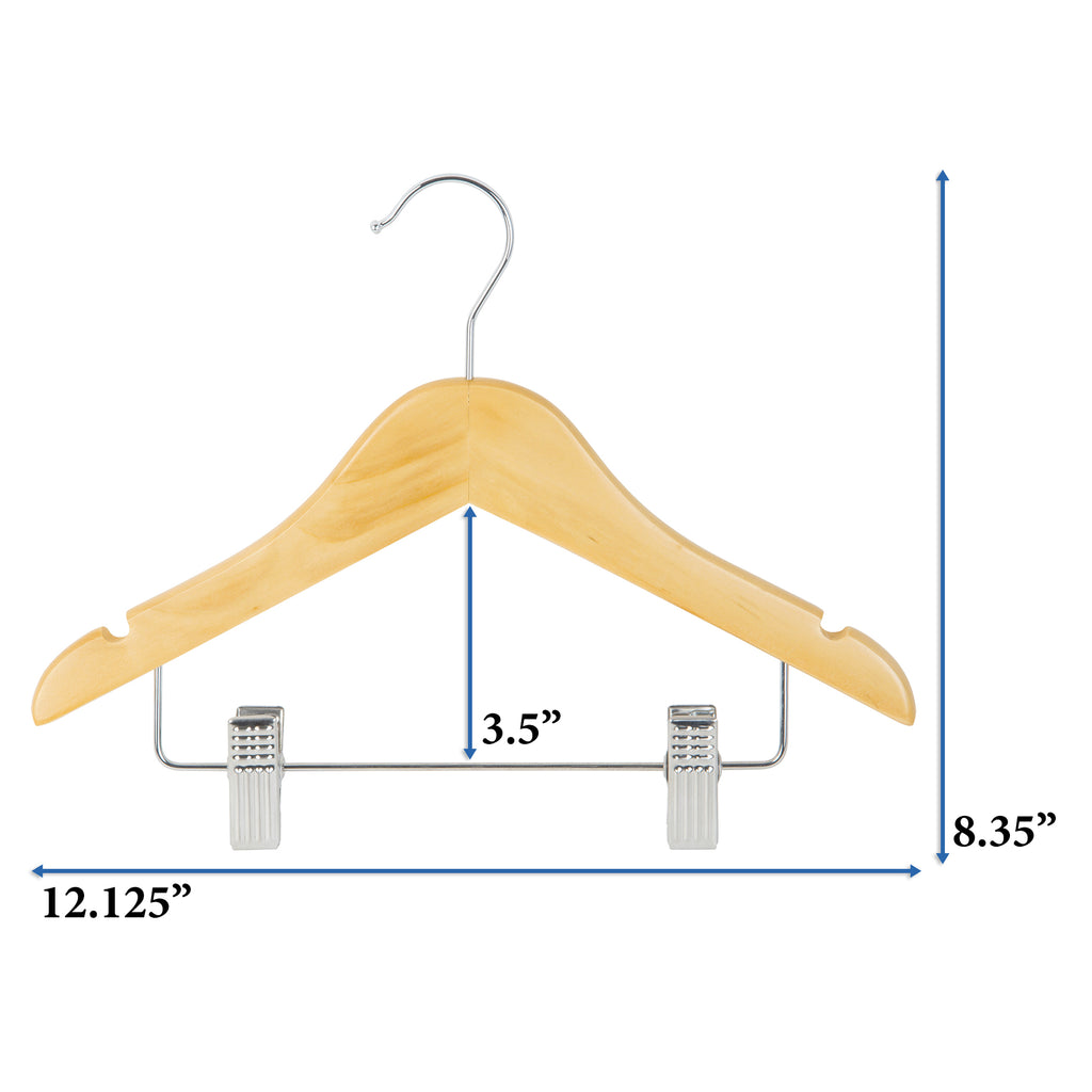 Juvenile Shirt Hanger With Clips - Set of 5