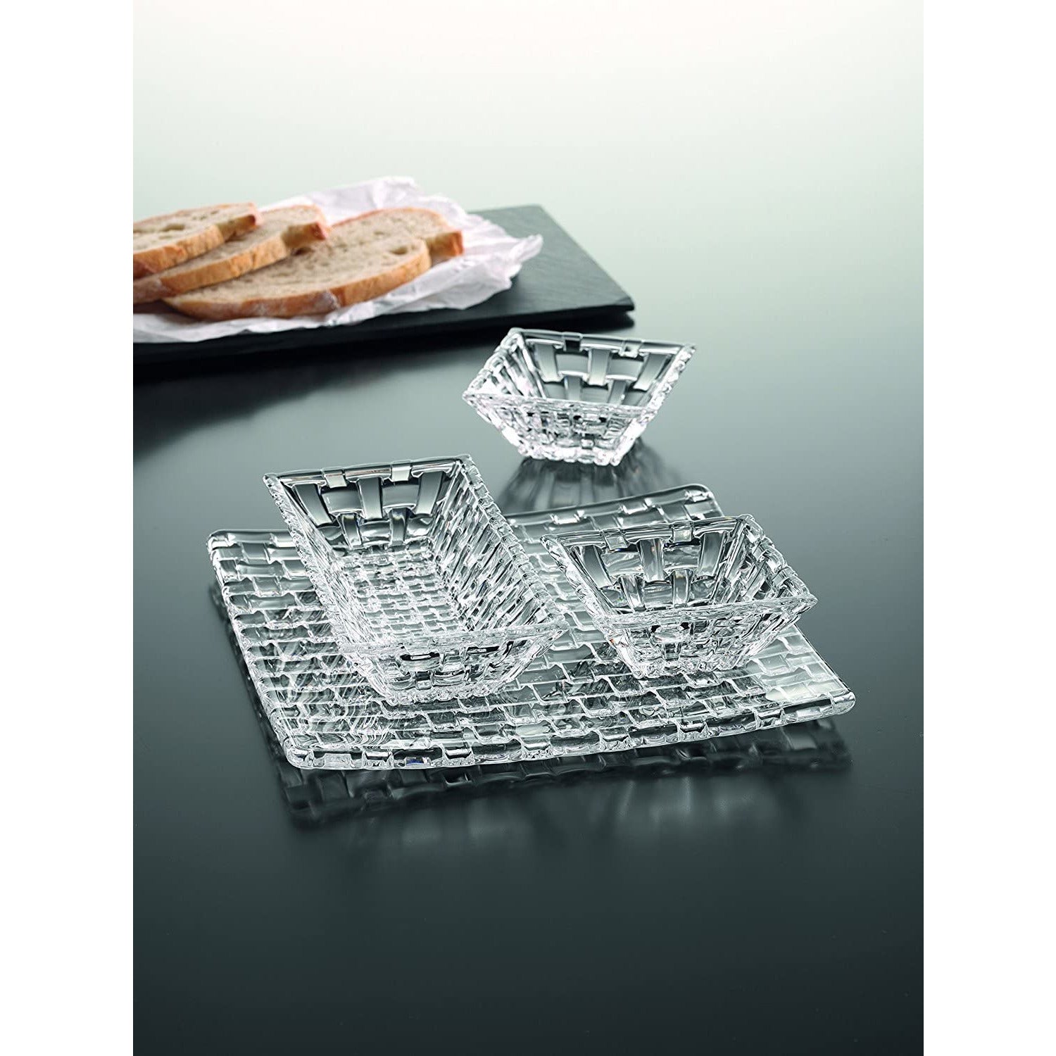 Bossa Nova 4 Piece Crystal Serving Set