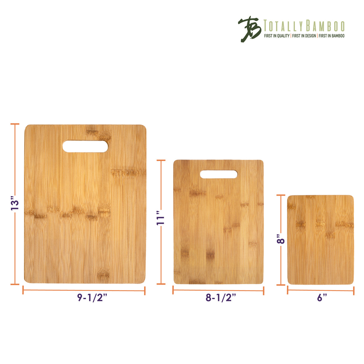 BAMBOO CUTTING BOARD  3 PC SET