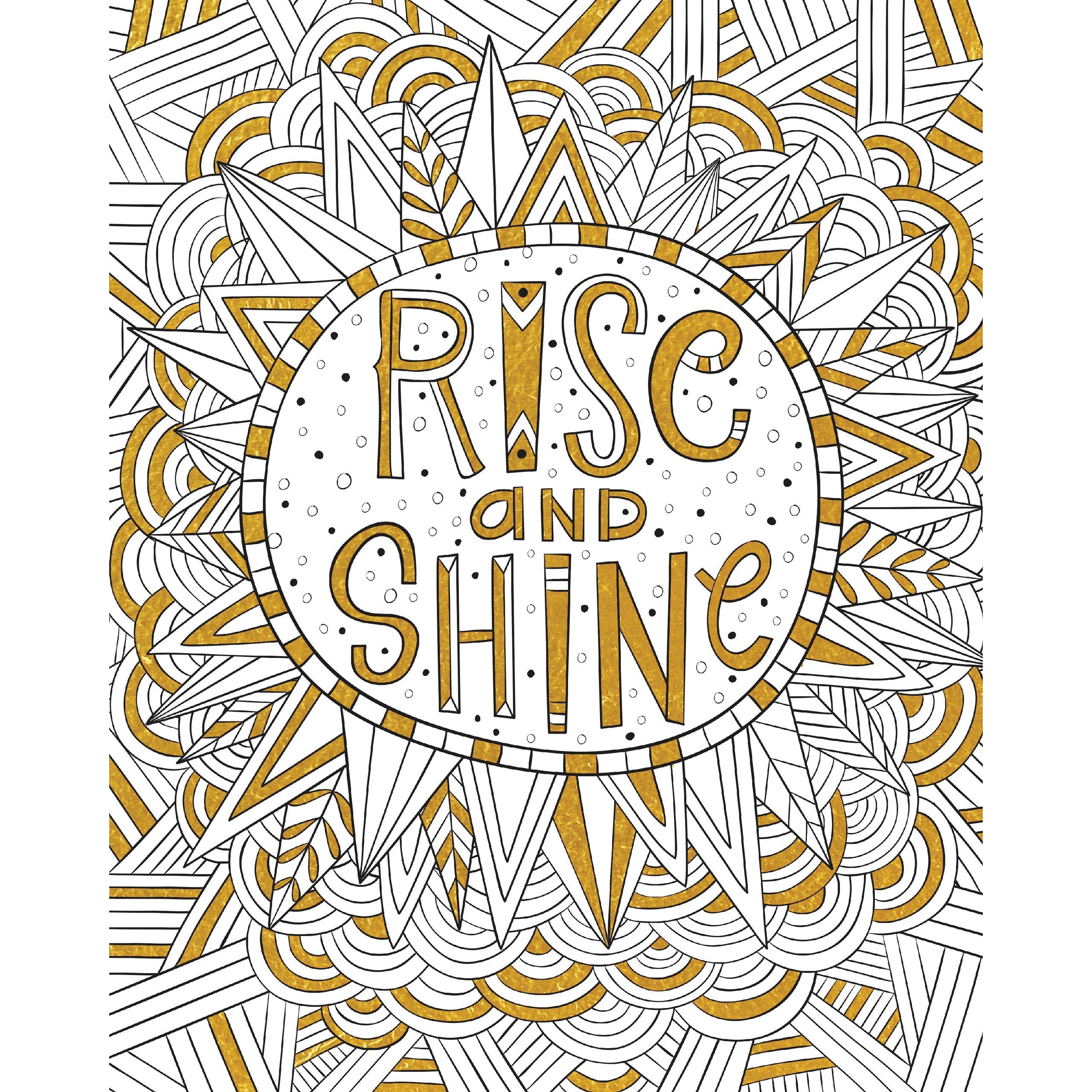 GOLD FOIL COLORING PRINTS ADVENTURE AWAITS