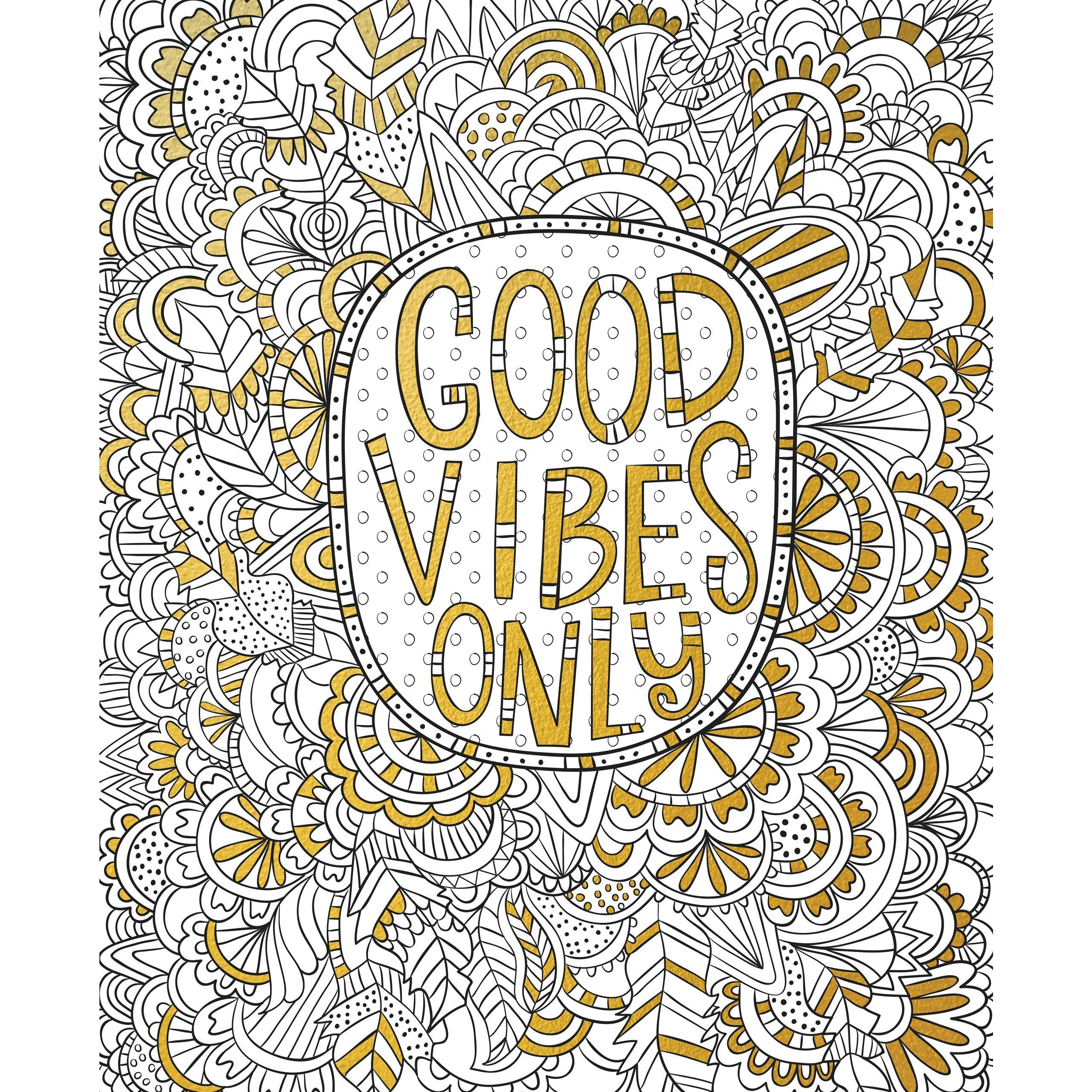 GOLD FOIL COLORING PRINTS ADVENTURE AWAITS