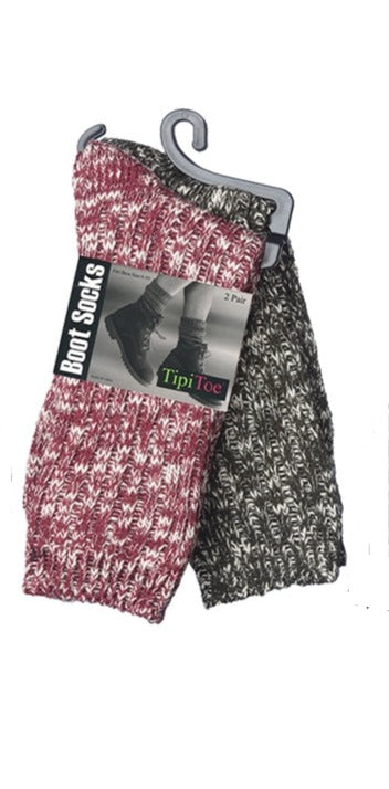 Women's 2-Pack Wool Boot Socks