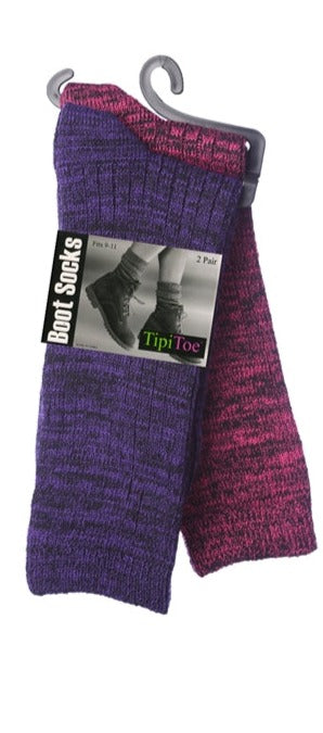 Women's 2-Pack Marled Boot Socks