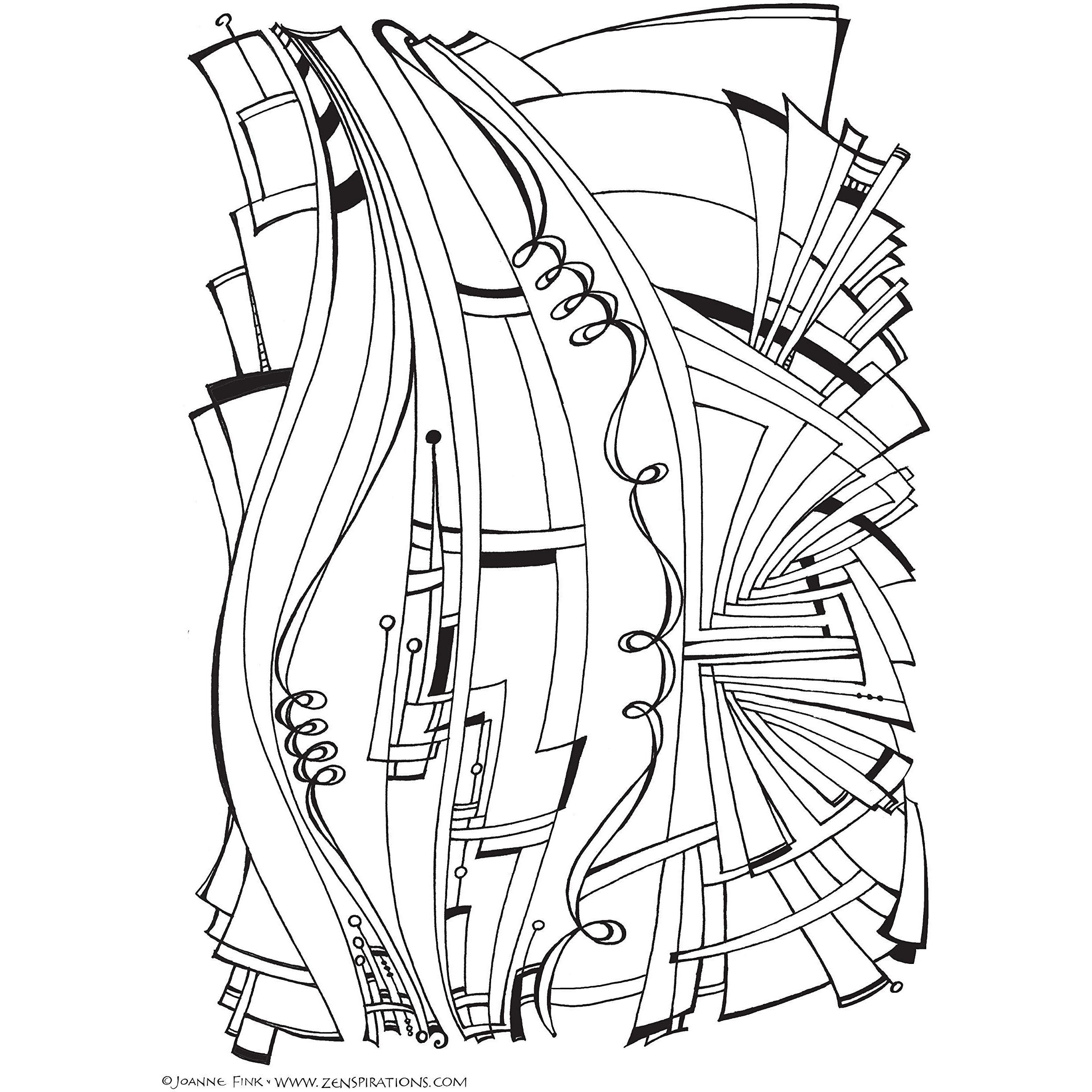 COLORING BOOK ABSTRACT & GEOMETRIC DESIGNS