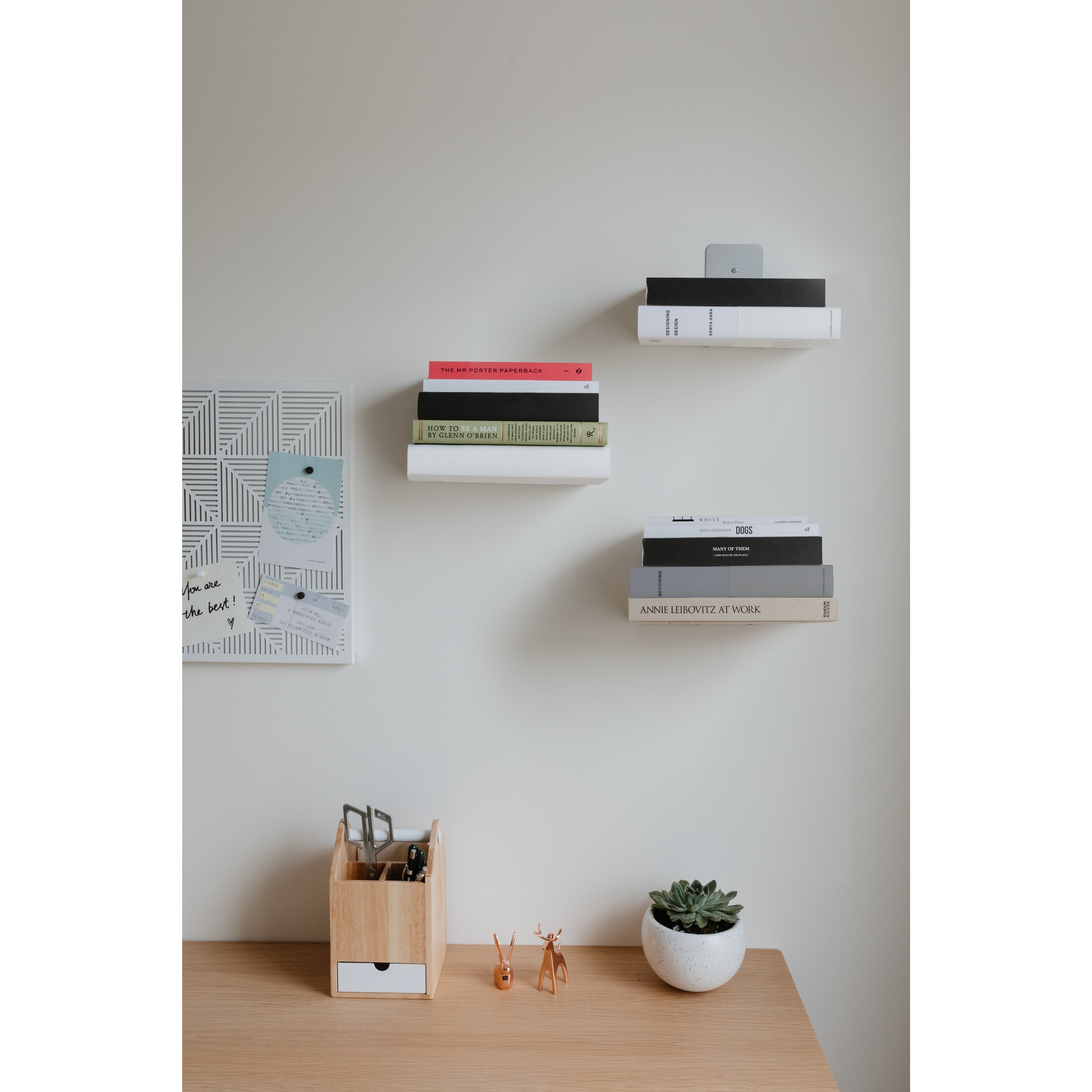 Conceal Invisible Book Shelf Silver