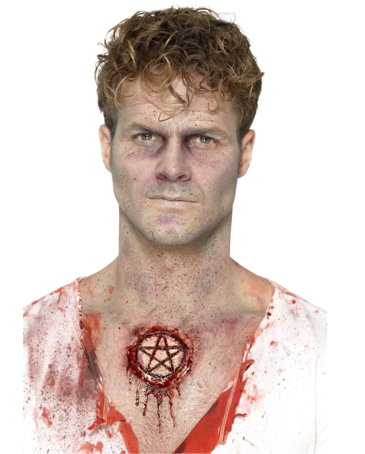 SMIFFYS MAKE UP FX LATEX PENTAGRAM SCAR RED