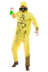 Biohazard Suit Yellow with Hooded Jumpsuit & Mask