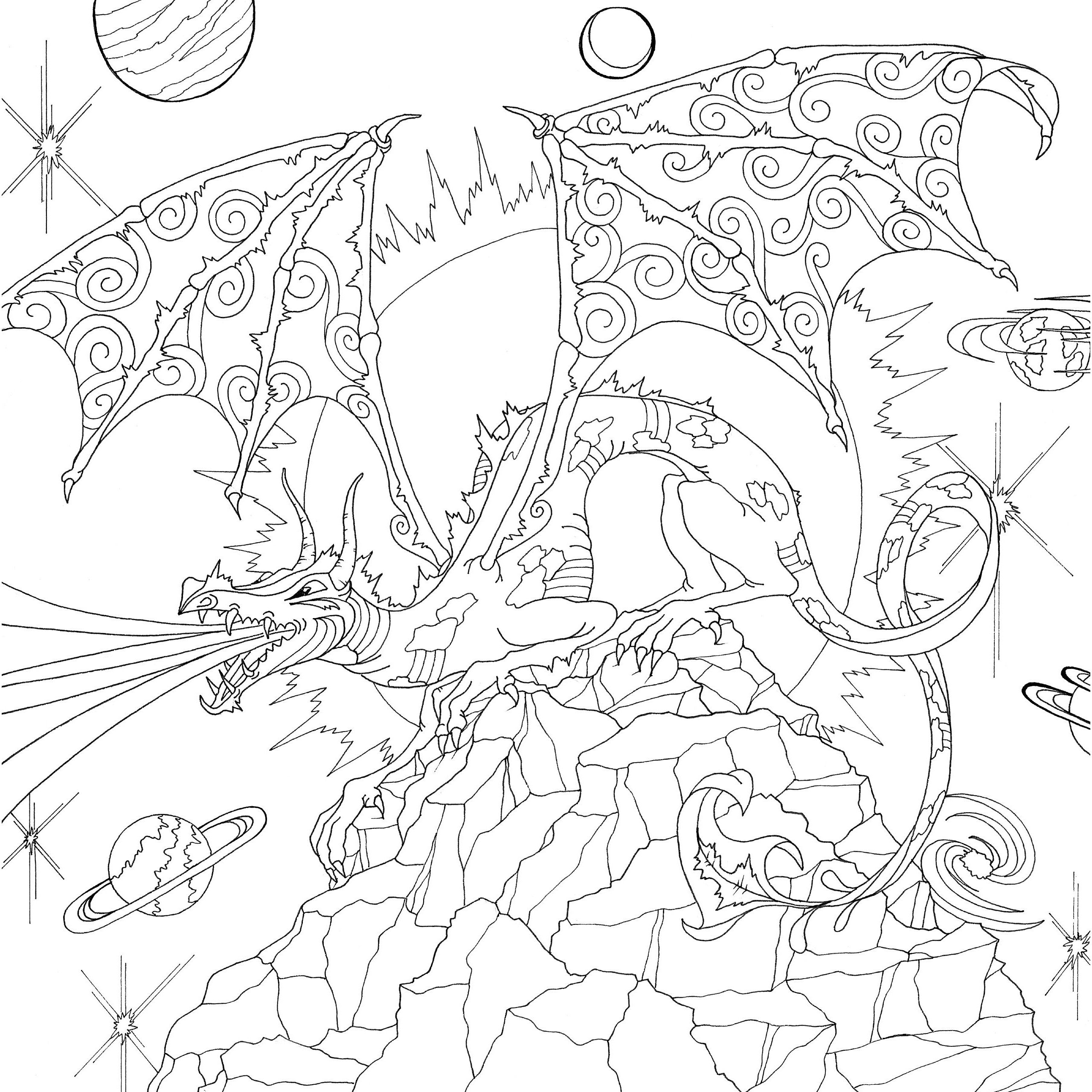 COLORING BOOK DRAGONS