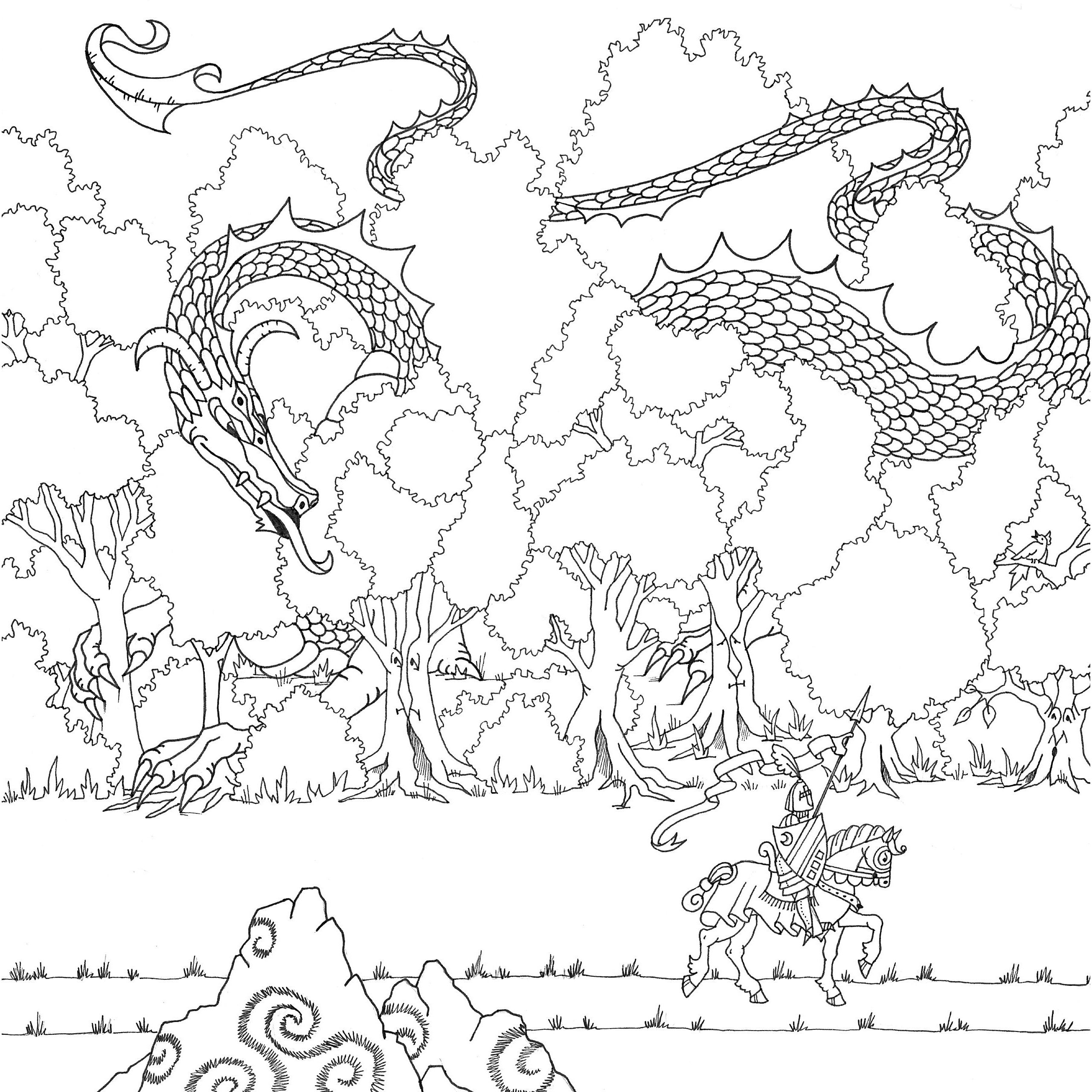 COLORING BOOK DRAGONS