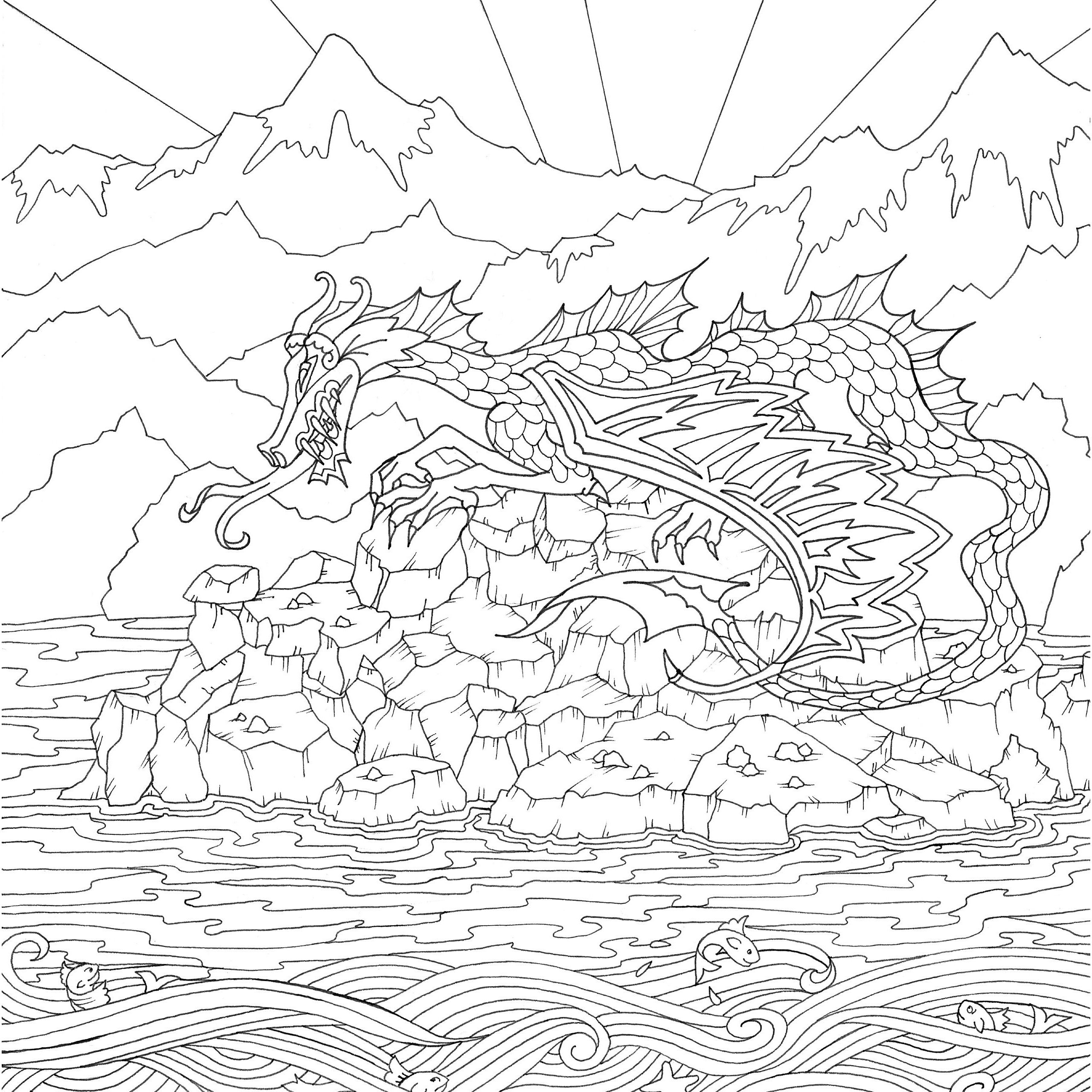 COLORING BOOK DRAGONS