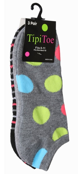 Women's 3 Pair Ankle Socks