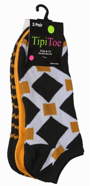 Women's 3 Pair Ankle Socks