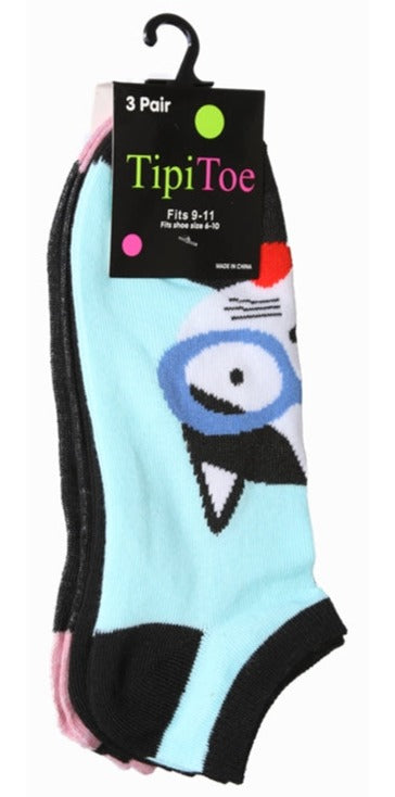 Women's 3 Pair Ankle Socks