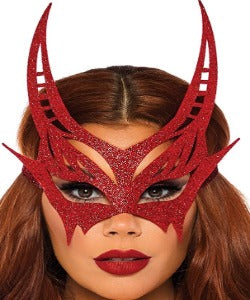 Glitter Devil Mask Red