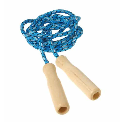 Wooden handle jump rope