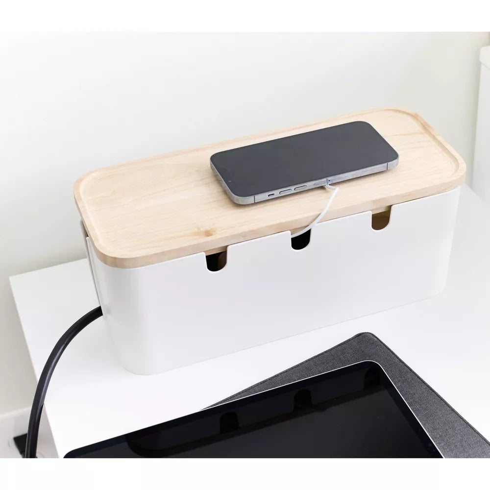 Eco Office Cord Organizer Coconut/Natural