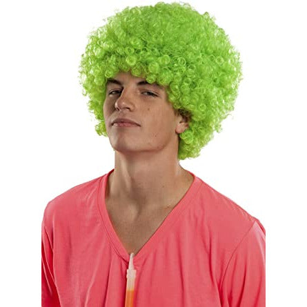 Green Neon Afro Wig