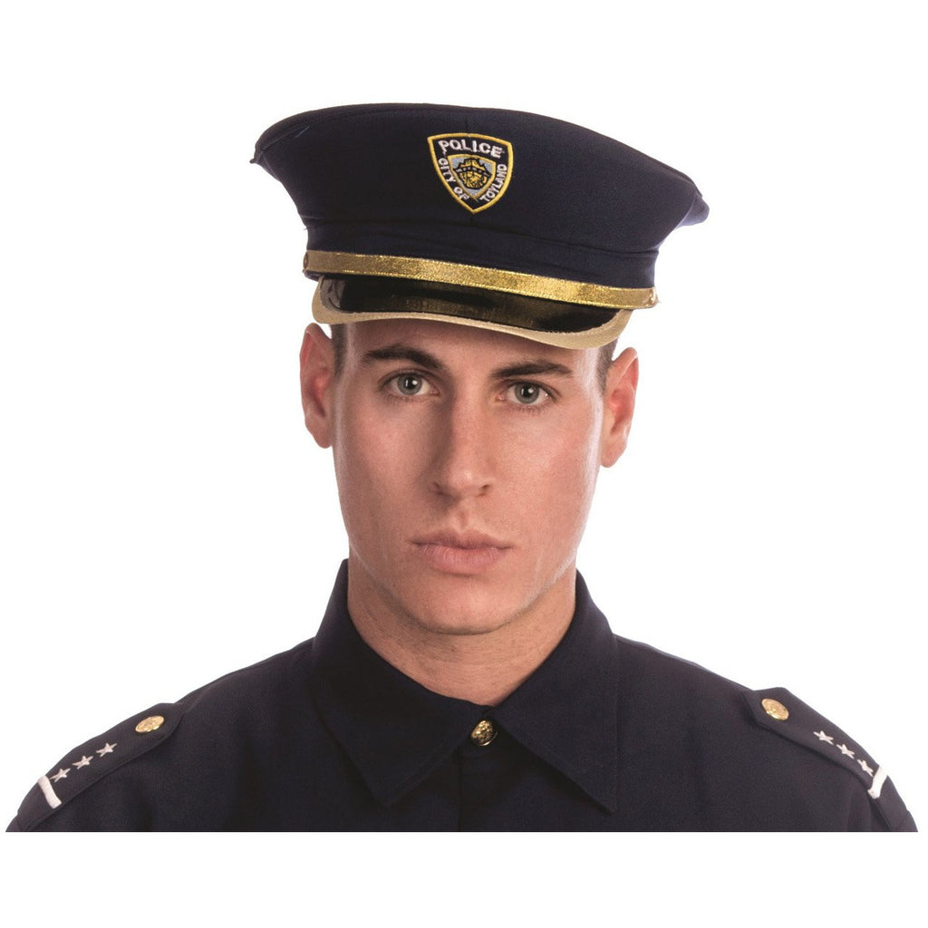 Embroidered Police Hat - Adult