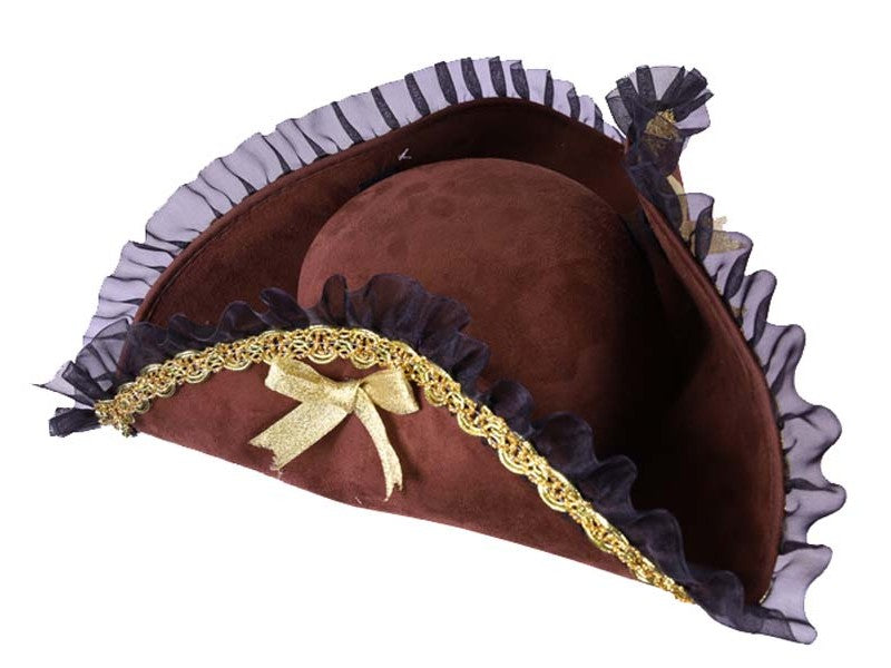 Hat-Brown suede pirate hat