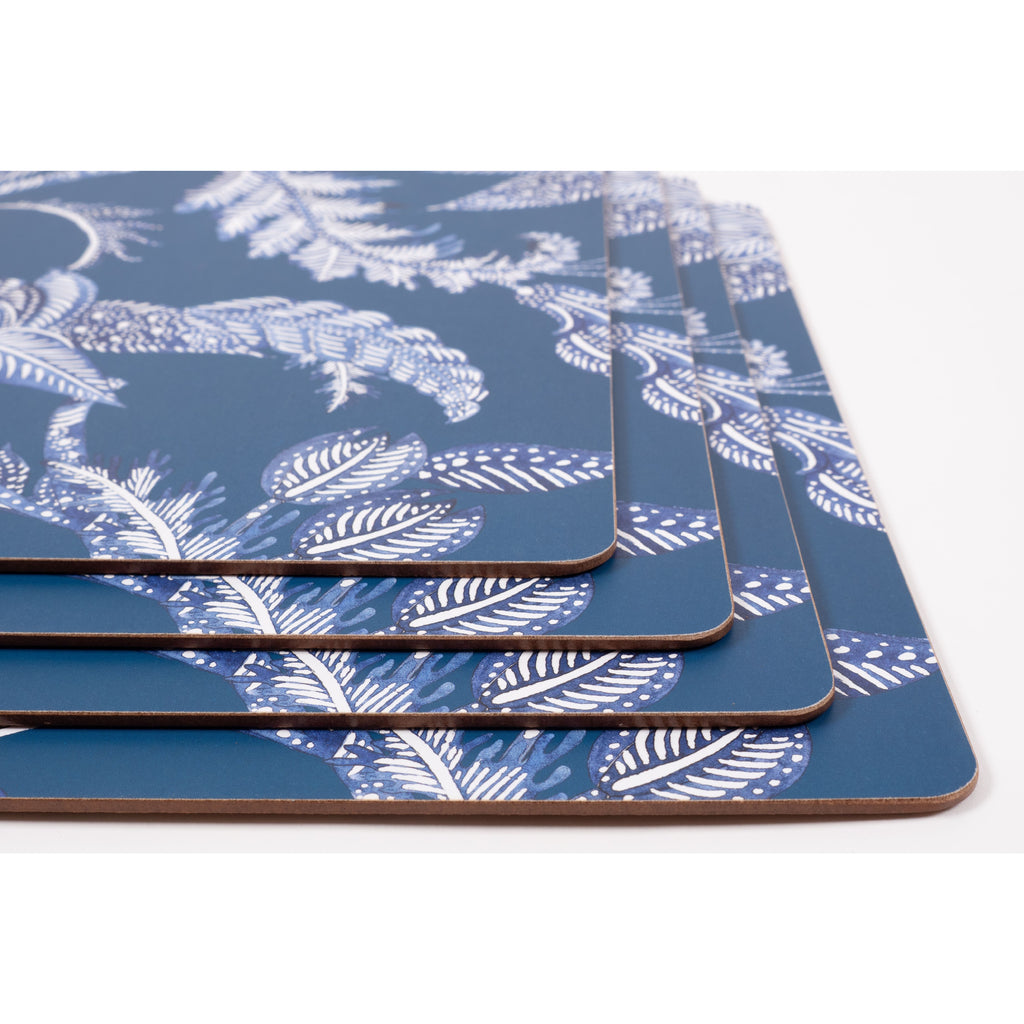 SET OF 4  EASY CARE PLACEMATS BLUE