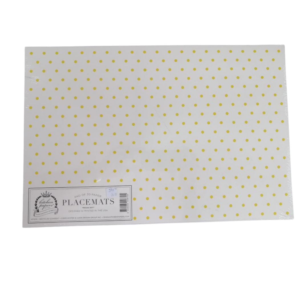 Polka Dot pad of 30 paper placemats