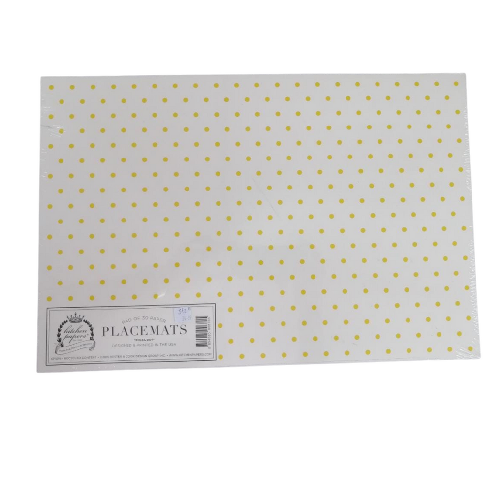 Polka Dot pad of 30 paper placemats
