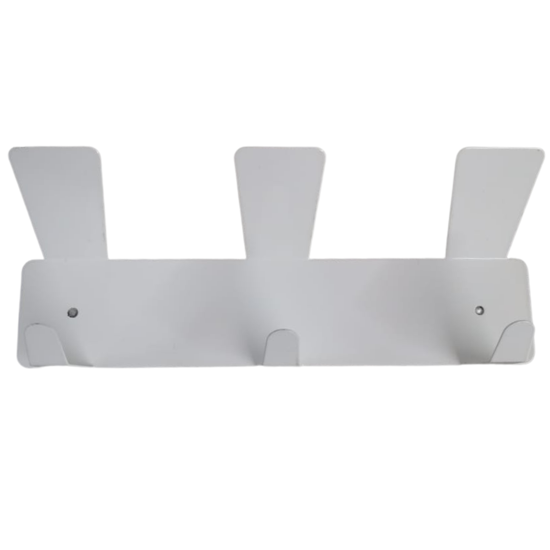 Hook-Up Triple Mail with Coat Hooks White