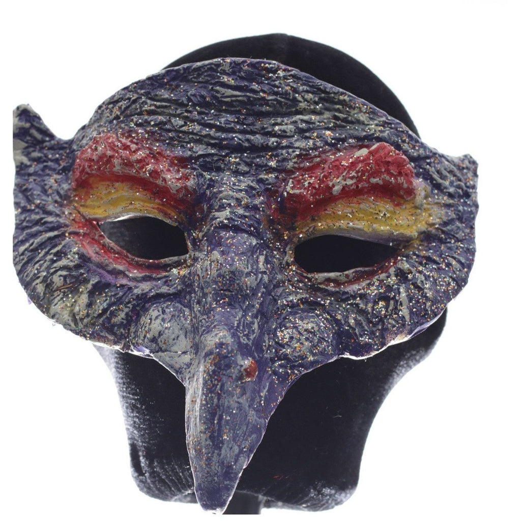 EYE MASK WITH MULTICOLOR FEATHER