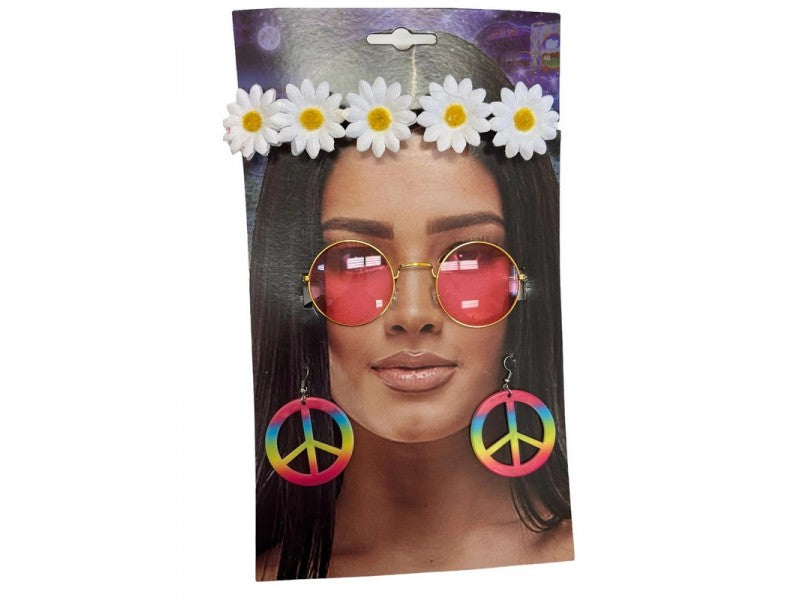 Hippie kit(headband,glasses,earrings)
