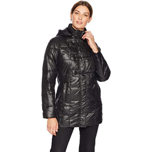 Women's Down Blend Toggle Puffer Black