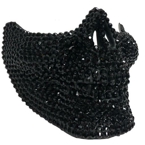 Rhinestone Half Skull Mask in 4 colors