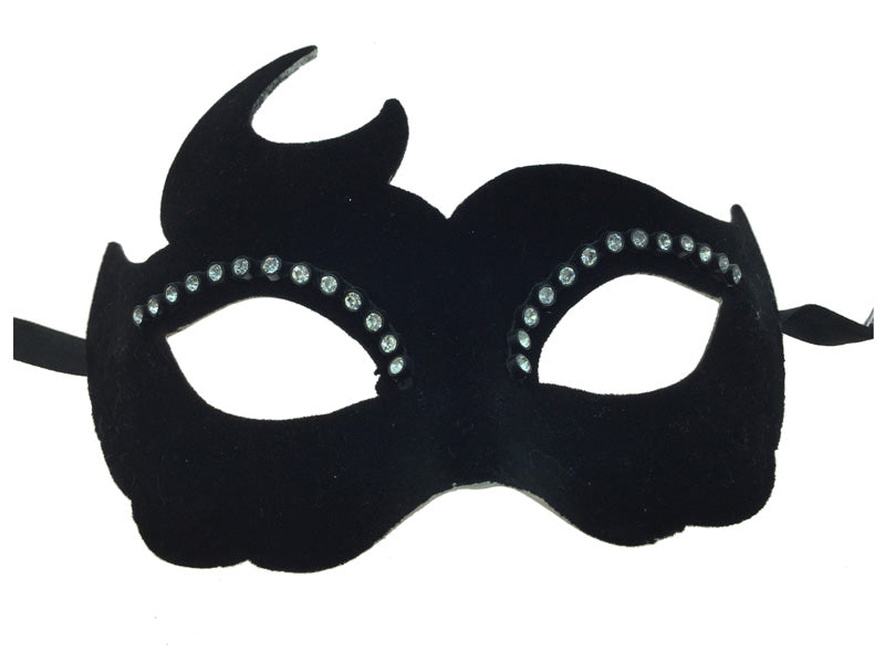 Black Venetian styled masks with Rhinestone