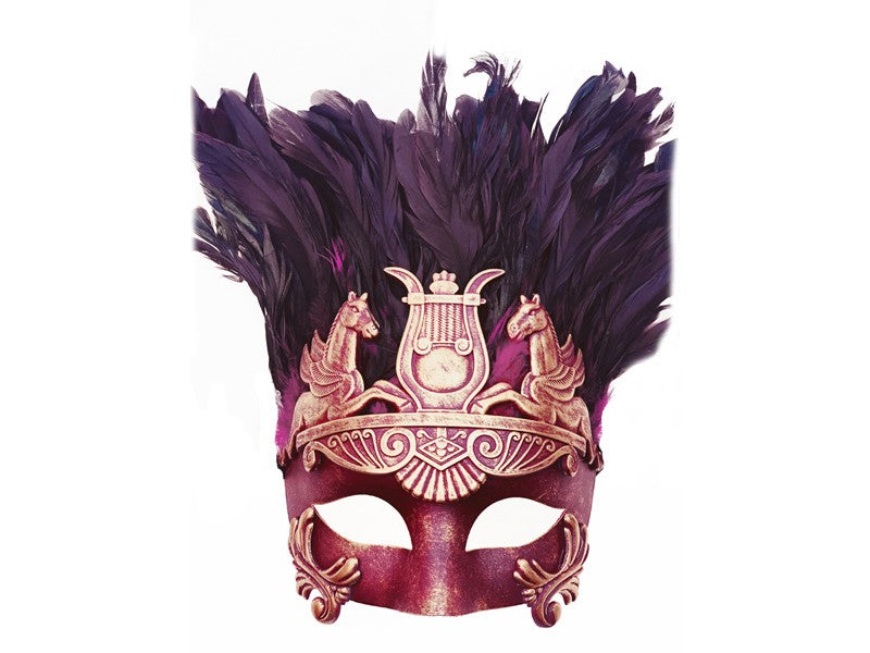 Roman Mask with Feather