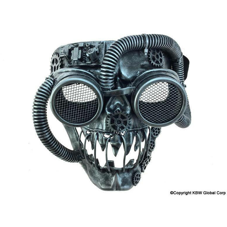 Steampunk Full Face Skull with Tubing in 3 colors