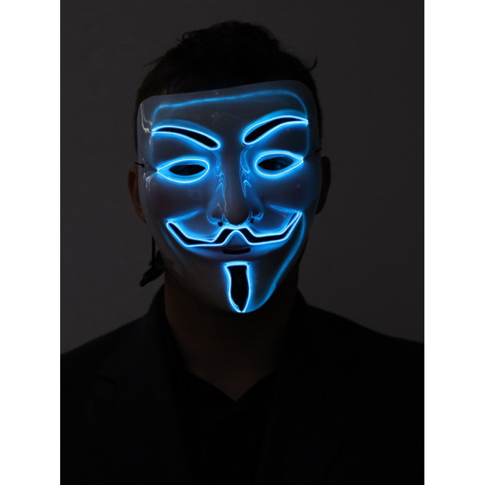 Neon light V of Vendetta mask in 4 colors