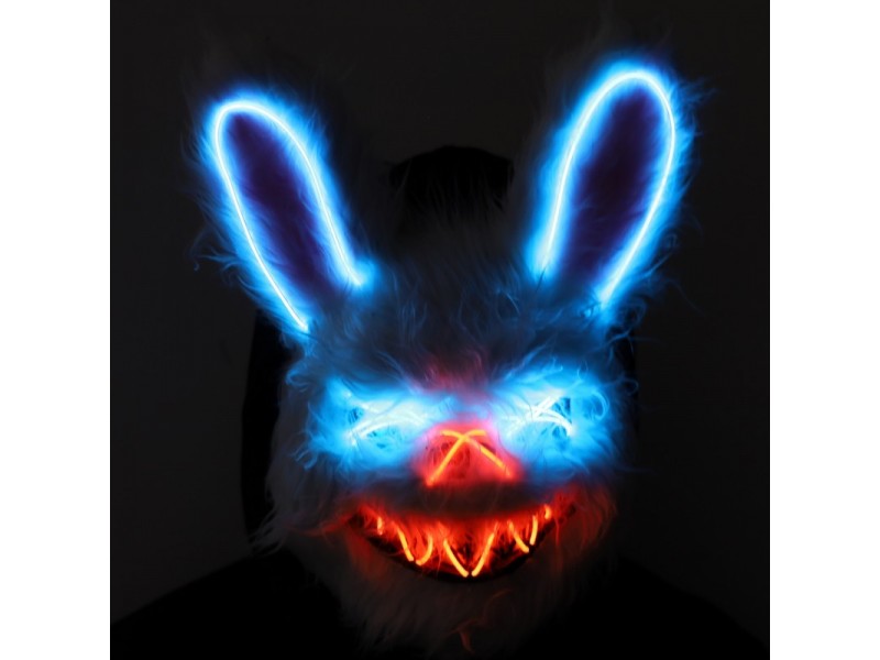 Rainbow Rabbit Ligt up Mask  - Conejo Assesino