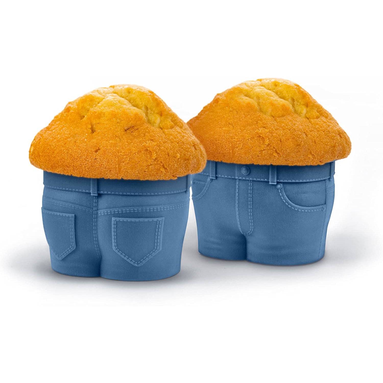 MUFFIN TOPS Denim-Style Baking Cups Set of 4