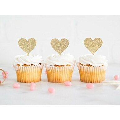 Princess Heart Cupcake Toppers Set of 8