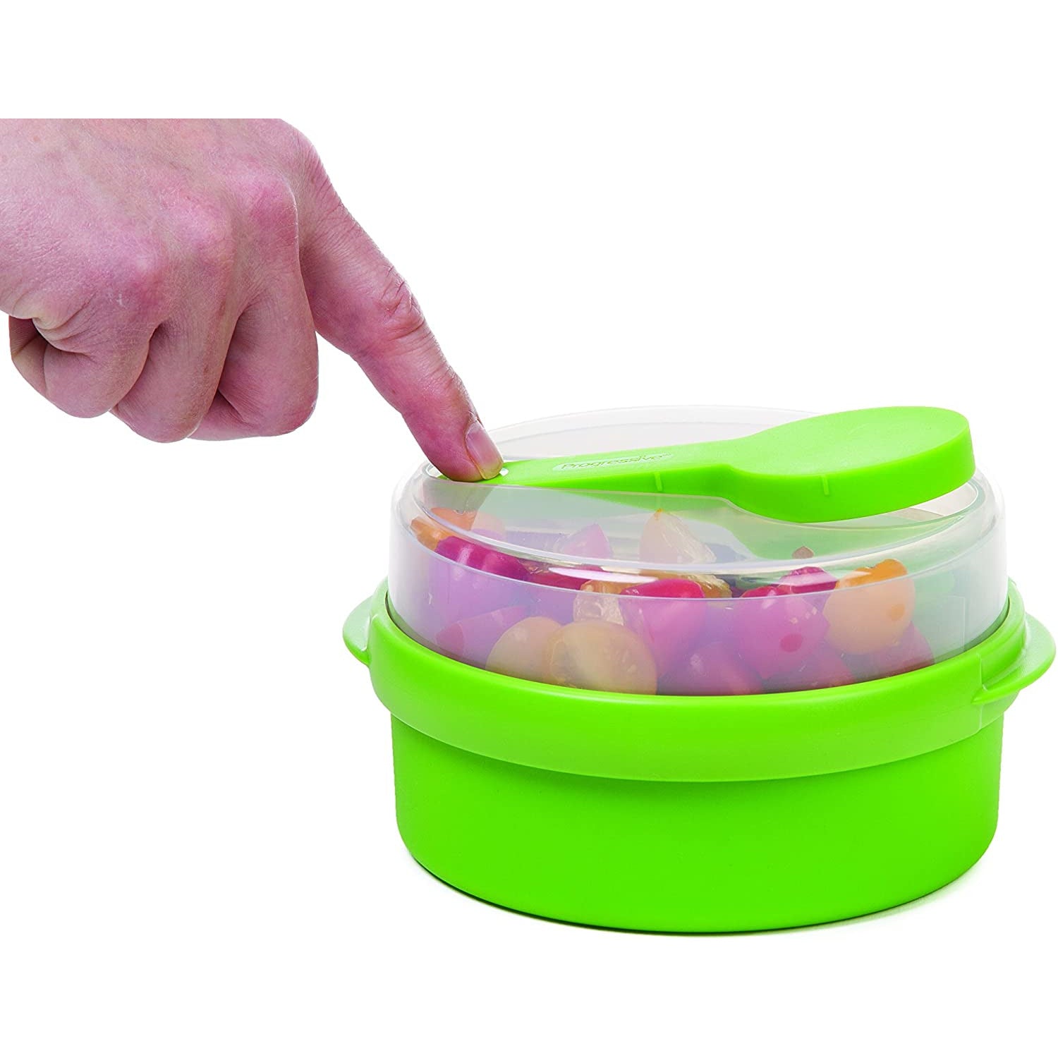 On the Go Hand Held Lunch Box/Salad Bowl Green