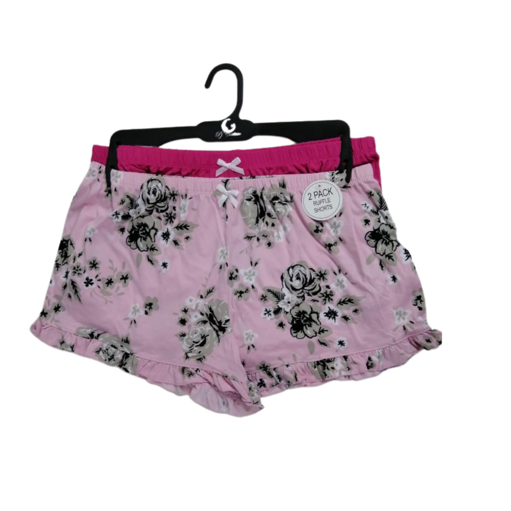 Hot Pink Ruffle Pajama Shorts (2 Pack)