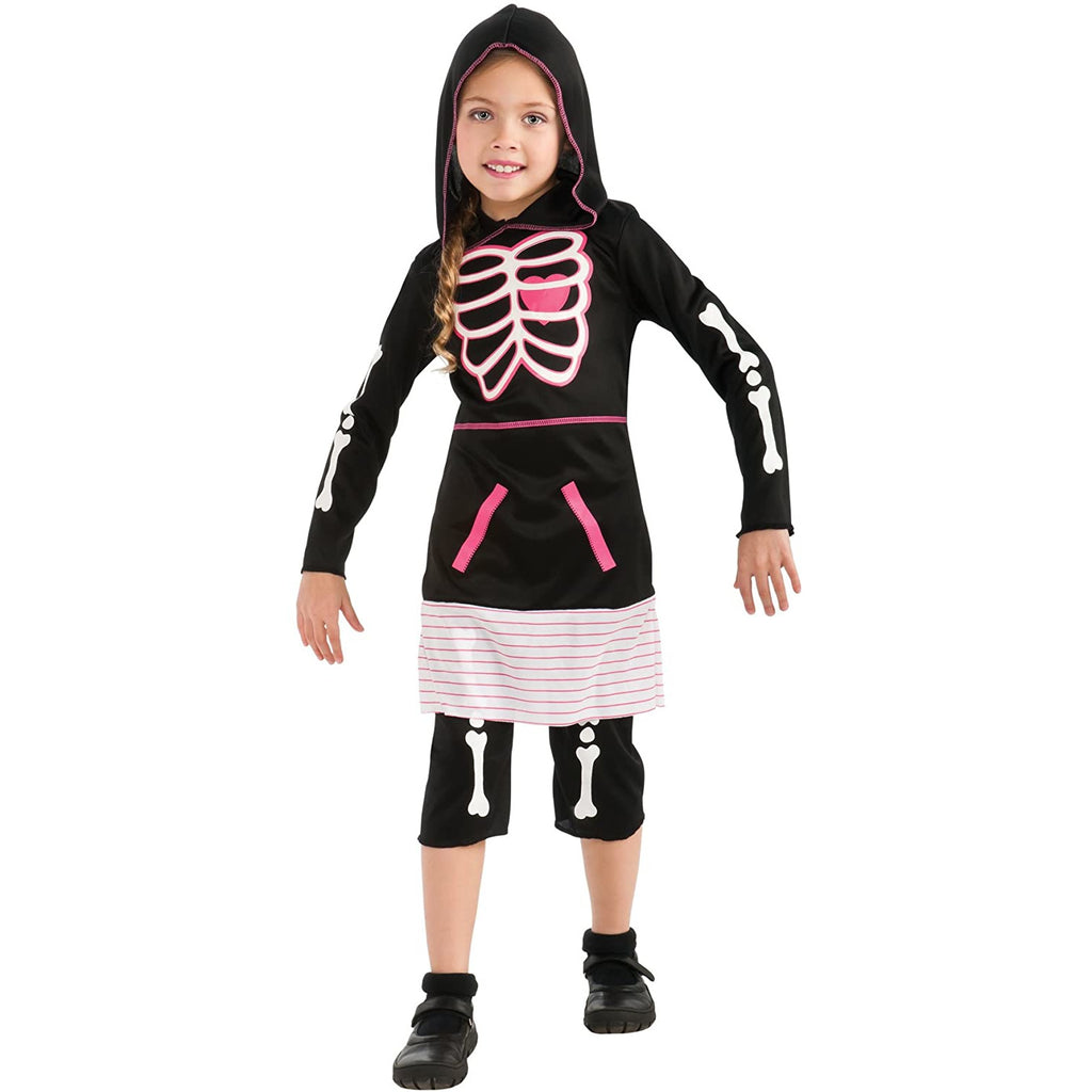 Pink skeleton girl costume
