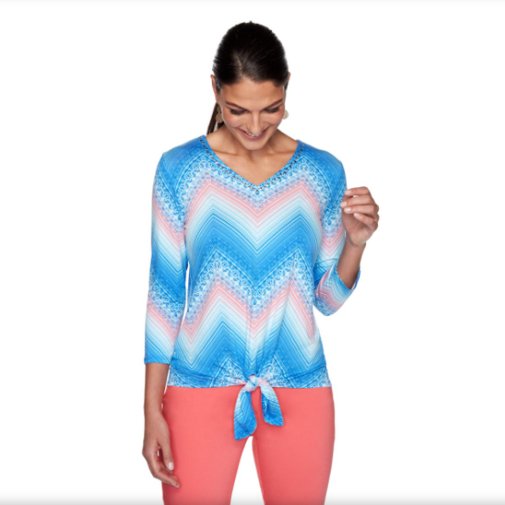 BLUSA CAPRI MULTICOLOR CON MANGAS LARGAS RUBY RD