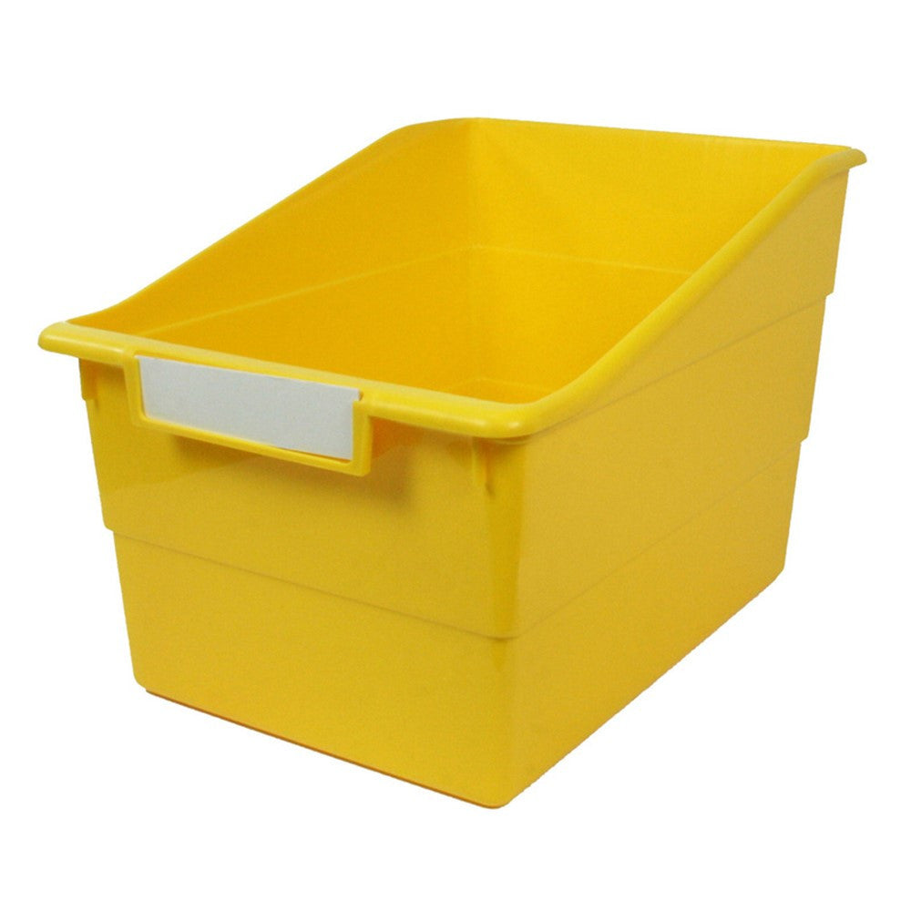 Wide Tattle Shelf File With Label Holder Yellow
