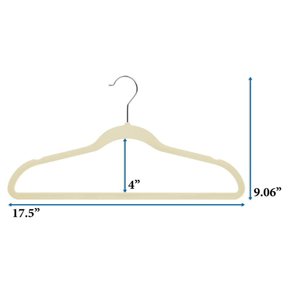 Soft grip Non-Slip Hangers IVORY s/12