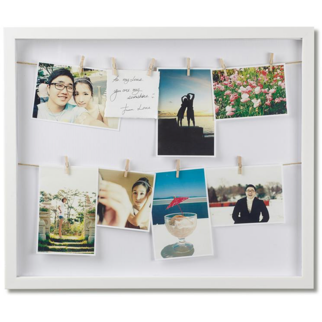 CLOTHESLINE PHOTO FRAME IN 3 COLORS